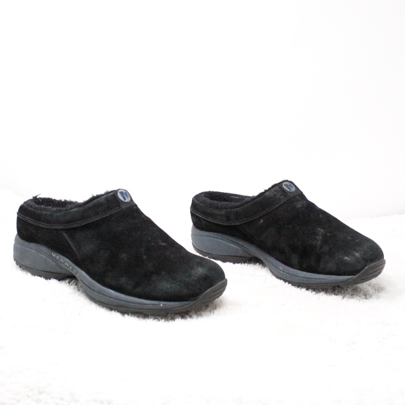 merrell suede clogs